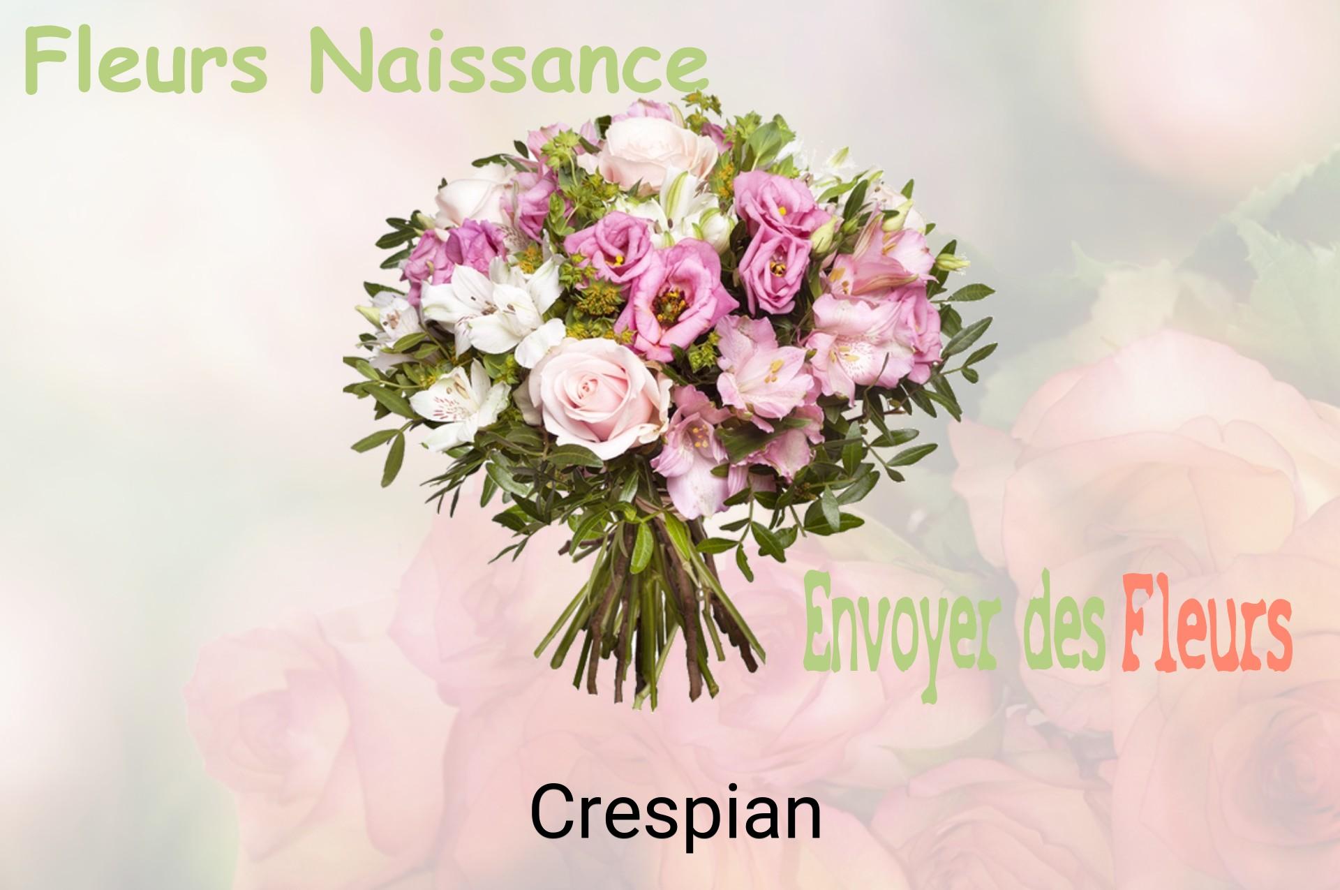 Bouquet de fleurs de naissance livré à Crespian